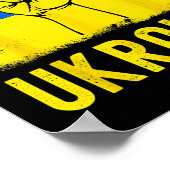 Support Ukraine Flag I Stand With Ukraine  ポスター (角)