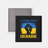 Support Ukraine Flag I Stand With Ukraine マグネット (正面/裏面)