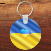 Support Ukraine - Freedom - Peace - Ukraine Flag キーホルダー (正面)