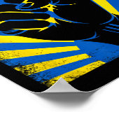 Support Ukraine Hand Fist Ukraine Resist Protest U ポスター (角)