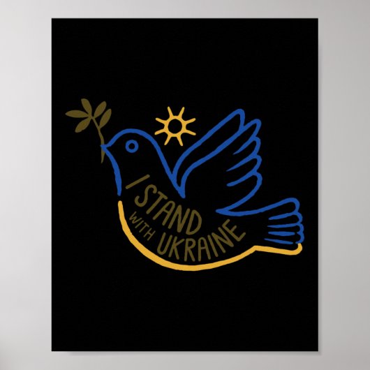 Support Ukraine I Stand With Ukraine  ポスター (正面)