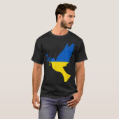 Support Ukraine I Stand With Ukraine Flag Tシャツ (正面フル)