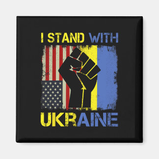 Support Ukraine I Stand With Ukraine Ukrainian Fla マグネット