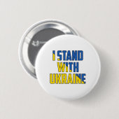 Support Ukraine I Stand With Ukraine Ukrainianflag 缶バッジ (正面&裏面)