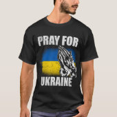Support Ukraine Pray For Ukraine Ukraine Flag Peac Tシャツ (正面)
