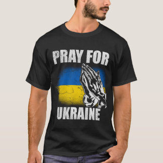 Support Ukraine Pray For Ukraine Ukraine Flag Peac Tシャツ
