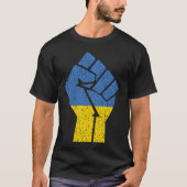Support Ukraine Stand With Ukraine Ukrainian Flag Tシャツ (正面)