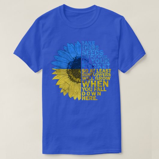 Support Ukraine Sunflower flag Ukraine I Stand Wit Tシャツ (デザイン正面)