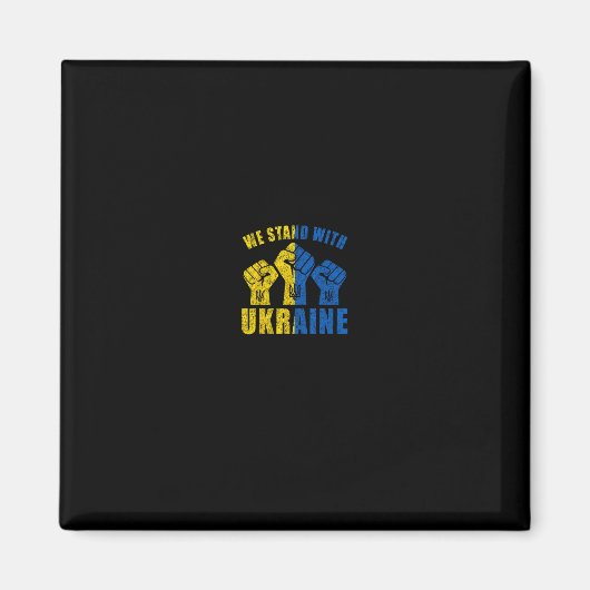 Support Ukraine - We Stand With Ukraine Flag Desig マグネット (正面)