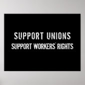 Support Unions Support Workers Rights Pro-Union ポスター (正面)