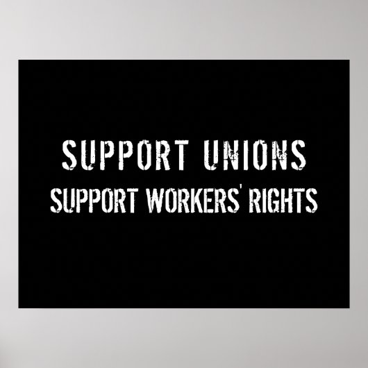 Support Unions Support Workers Rights Pro-Union ポスター (正面)