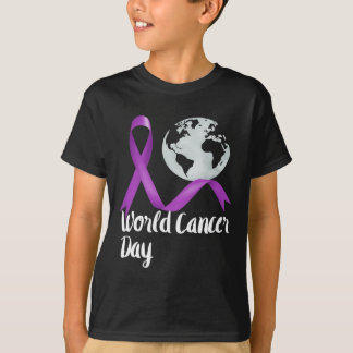 Support World Cancer Day Lavender Graphic Kids And Tシャツ