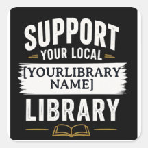 Support Your Library – Custom Library Name Design