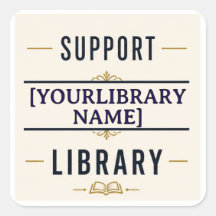 Support Your Library – Custom Library Name Design