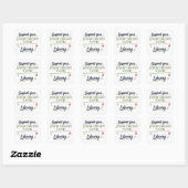 Support Your Library – Custom Library Name Design スクエアシール (シート)