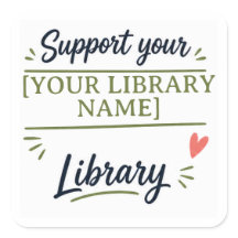 Support Your Library – Custom Library Name Design