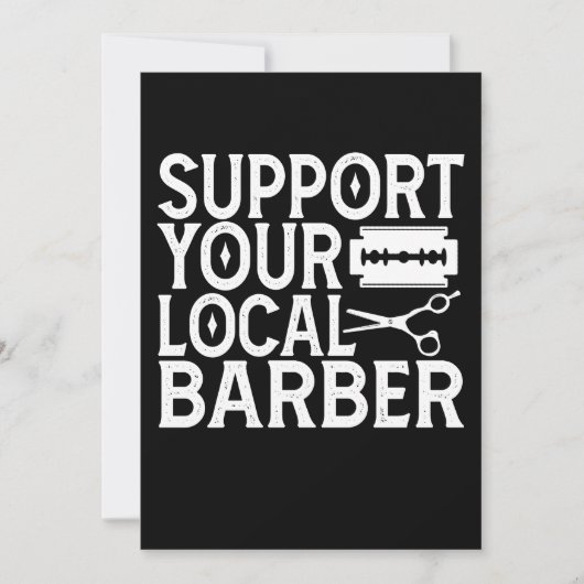 Support Your Local Barber 2024 招待状 (正面)