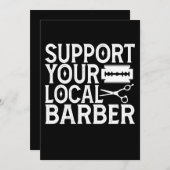 Support Your Local Barber 2024 招待状 (正面/裏面)