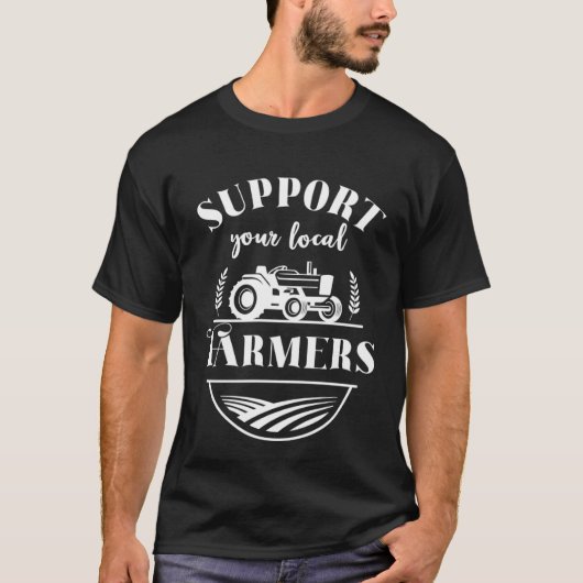 Support Your Local Farmers Patriot Farming Tシャツ (正面)