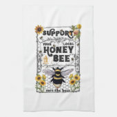 Support Your Local Honey Bee - Kitchen Towels キッチンタオル (縦)