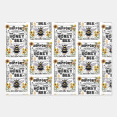 Support Your Local HoneyBee - Wrapping Paper ラッピングペーパーシート (正面)