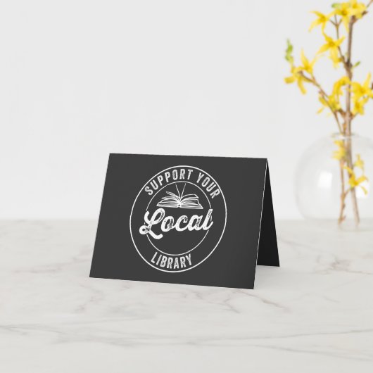 support your local library カード (黄色い花)