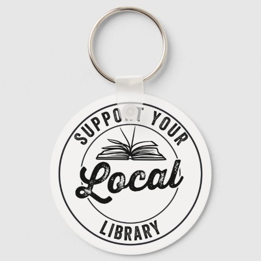 support your local library キーホルダー (正面)