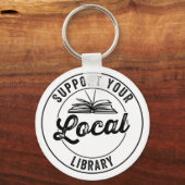 support your local library キーホルダー (正面)