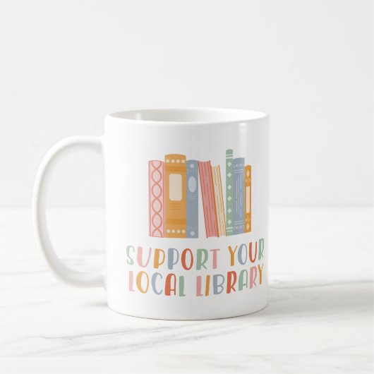 Support Your Local Library コーヒーマグカップ (左)