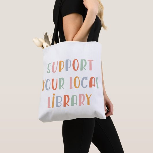 Support Your Local Library トートバッグ (クローズアップ)