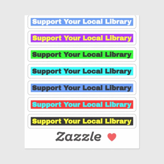 Support Your Local Library （図書館員の本） シール (シート)