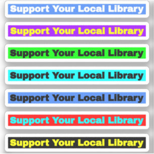 Support Your Local Library （図書館員の本） シール