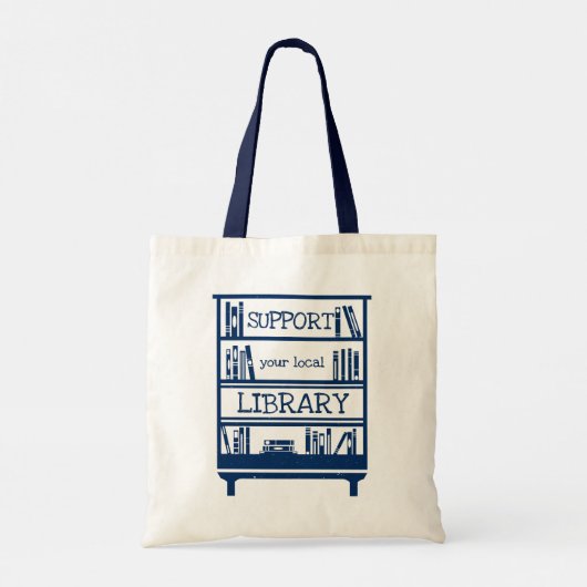 Support Your Local Library - Book Lover's トートバッグ (裏面)