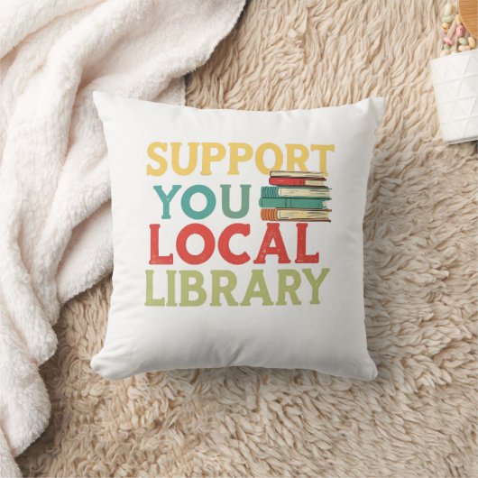 Support Your Local Library Book Readers Lovers クッション (ブランケット)