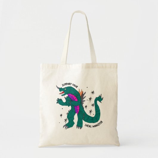 "Support Your Local Monster" Tote Bag  トートバッグ (正面)