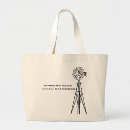 Support your local ranchers tote ラージトートバッグ
