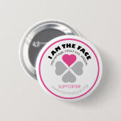 *Supporter*私は顔のピンクボタンです 缶バッジ (正面&裏面)