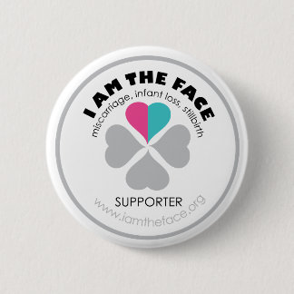 *Supporter*私は顔ピンクおよび青いボタンです 缶バッジ