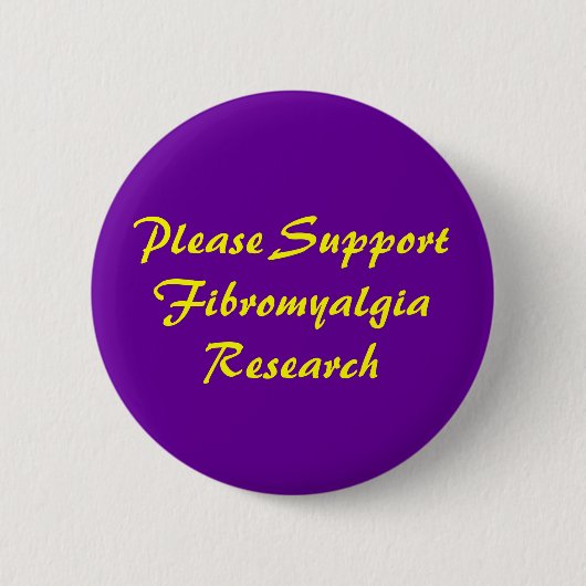 SupportFibromyalgiaResearchボタン 缶バッジ (正面)