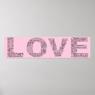 Supporting Loved Ones Banner (ブラック文字) ポスター