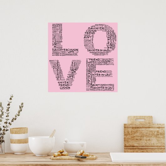 Supporting Loved Ones (Black Text) ポスター (キッチン)