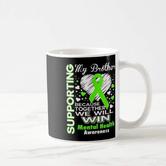 Supporting My Brother - Mental Health認識度Sh コーヒーマグカップ (右)