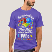 Supporting My Brother Puzzle Autism Awareness Tシャツ (正面)