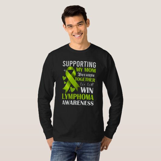 Supporting My Mom Lymphoma Awareness Month Lime Gr Tシャツ (正面フル)