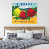 Supreme Apple Label – ワシントン州 キャンバスプリント (インサイチュ (寝室))