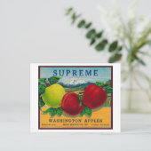 Supreme Apple Label – ワシントン州 ポストカード (スタンド正面)