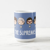 Supremesの女性のかわいいかわいいのチビ(小さくかわいく書いた感じ)の頭部 コーヒーマグカップ (中央)
