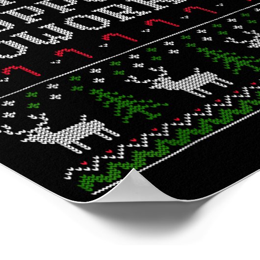 Suprt Coworker Retro Ugly Christmas Saying Quote  ポスター (角)