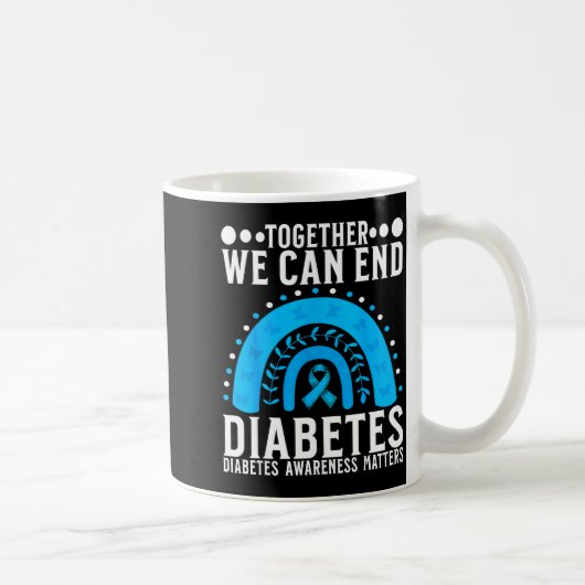 Suprt Diabetes Awareness Month For Diabetes Women  コーヒーマグカップ (右)