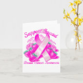 Suprt Squad Breast Cancer Awareness Nk Ribbon Wome カード (黄色い花)